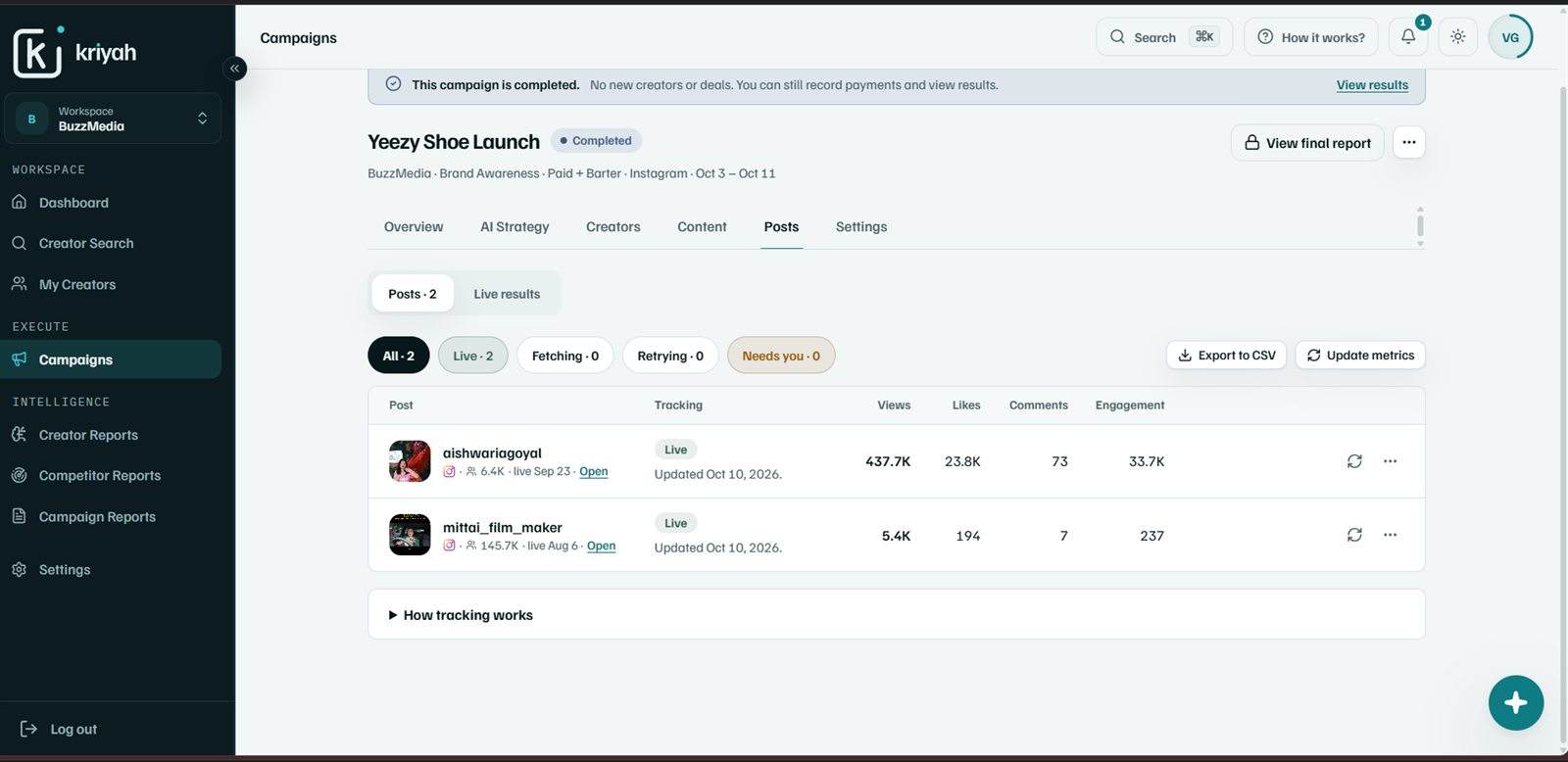 Track: Track every post automatically
